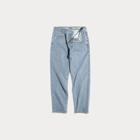 Retro 12.8oz Washed Denim Jeans – Men’s Loose Straight Baggy Trousers